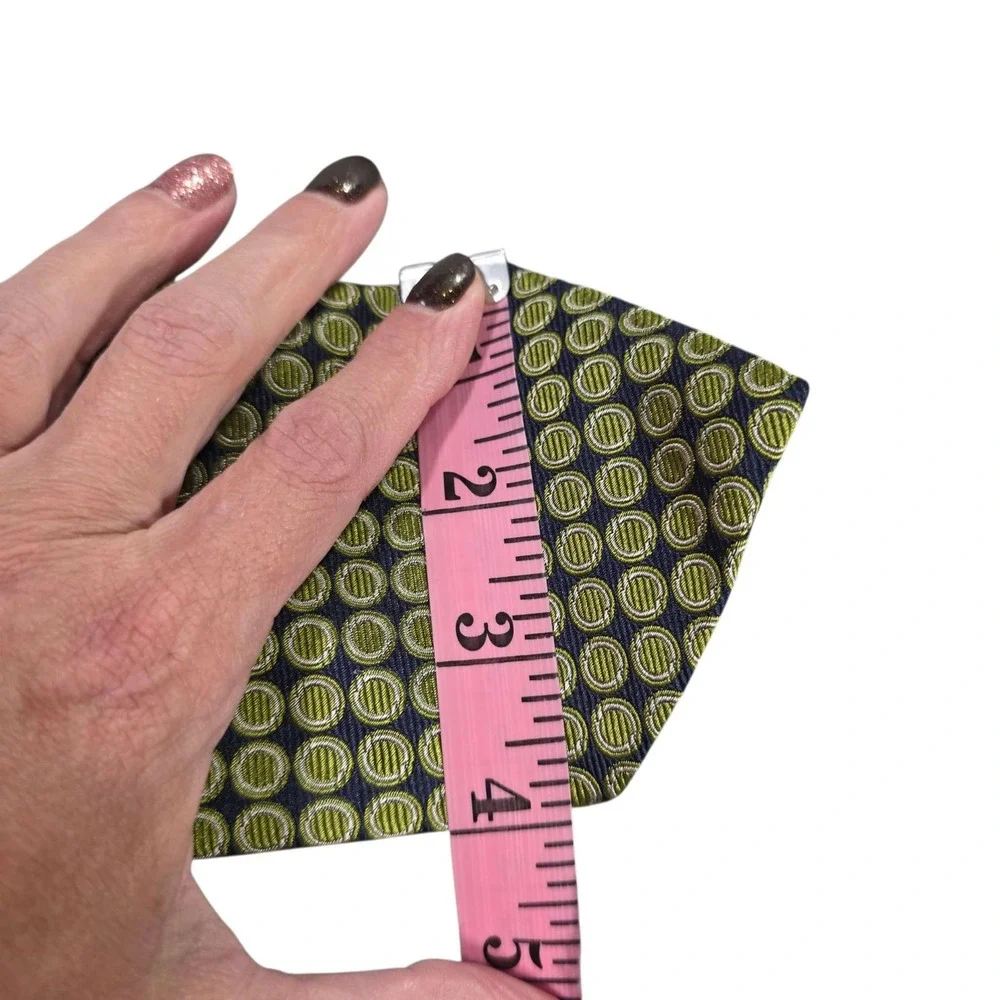 Brooks‎ Brothers Silk Geometric Pattern Necktie Navy Green Men's Tie New